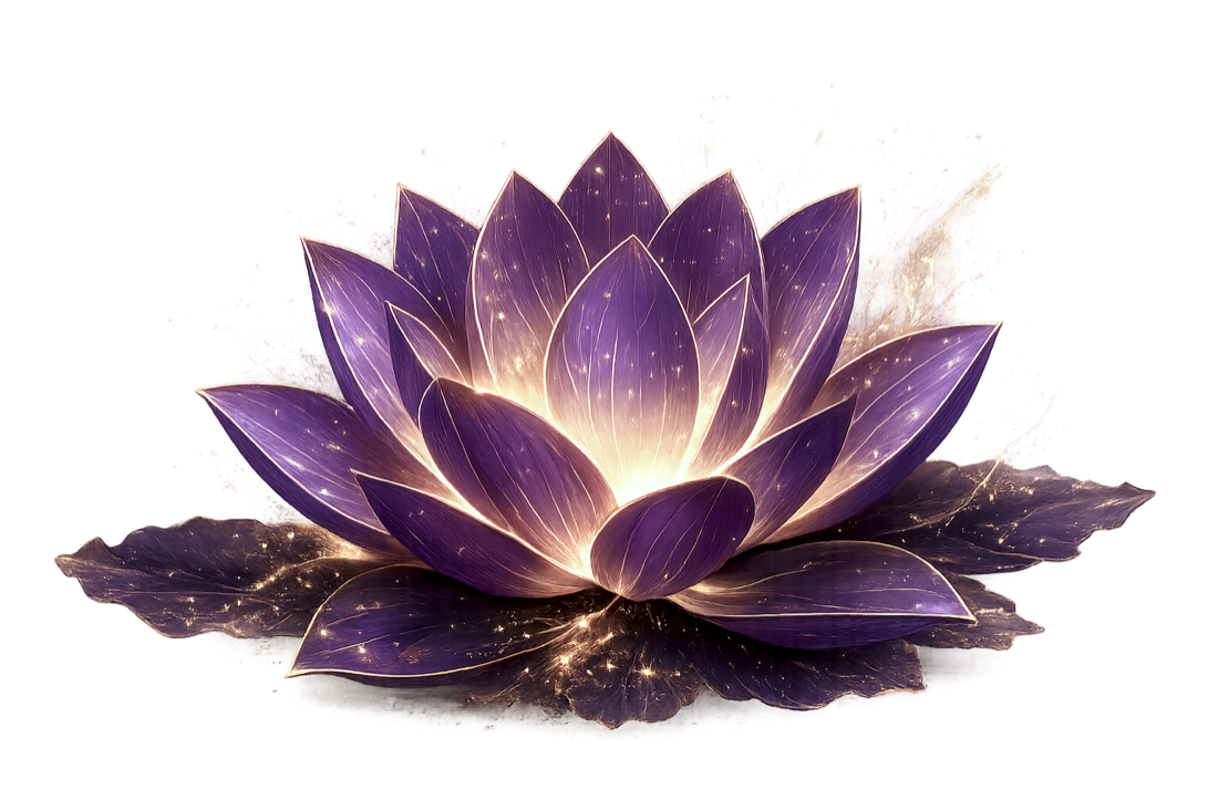 Glowing purple lotus